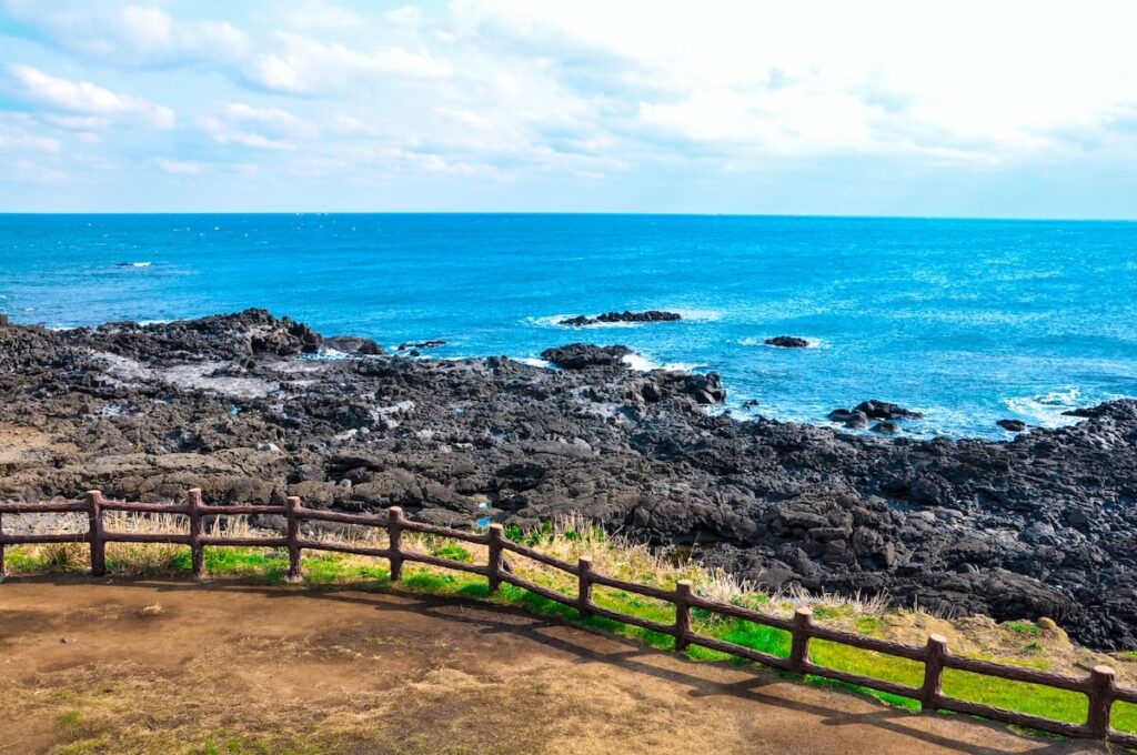 wide view of coastline in Udo, Jeju