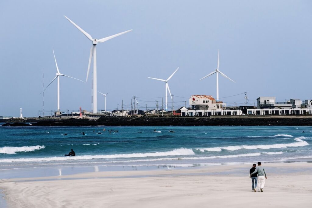 windmills near Woljeongri beach