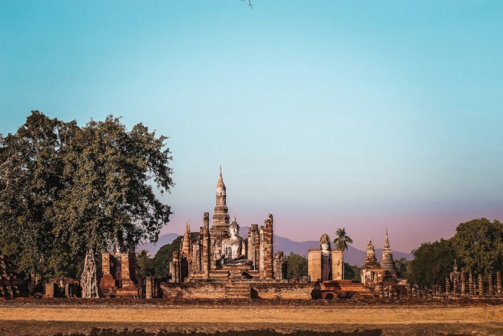 panoramic view Sukhothai Historical Park