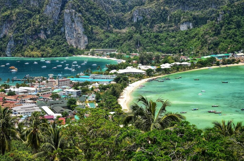 panoramic view of Phi Phi Islands, Krabi