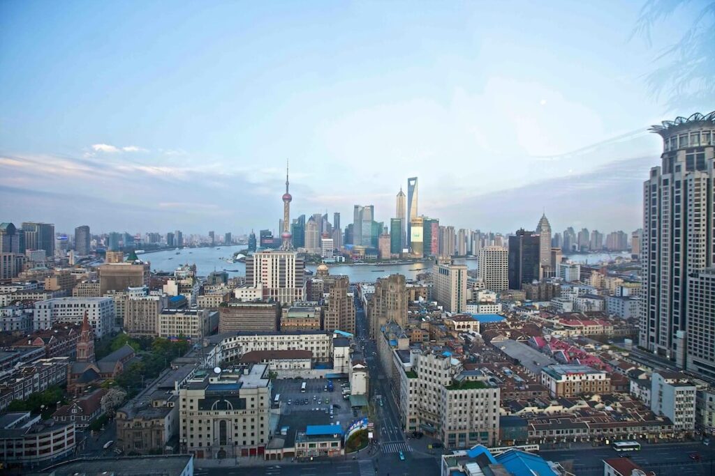 panoramic view of Shanghai's skyline
