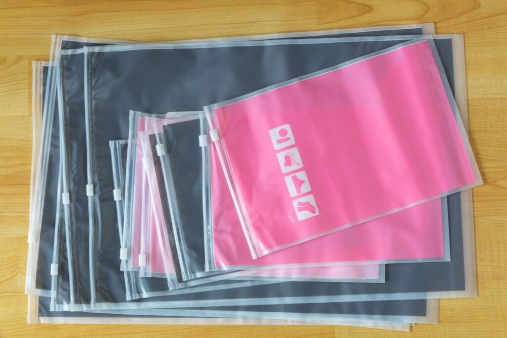 pile of ziplock bags for travel