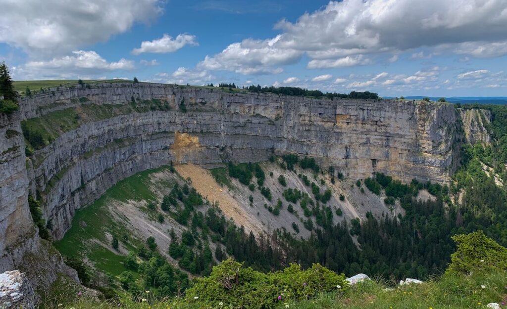 panoramic view of the Creux du Van in Neuchatel