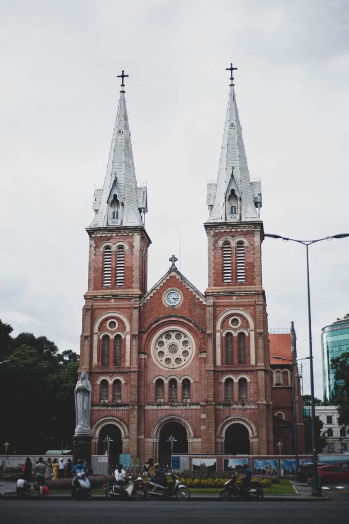 facade of the Notre Dame Cathedral in Ho Chi Minh City