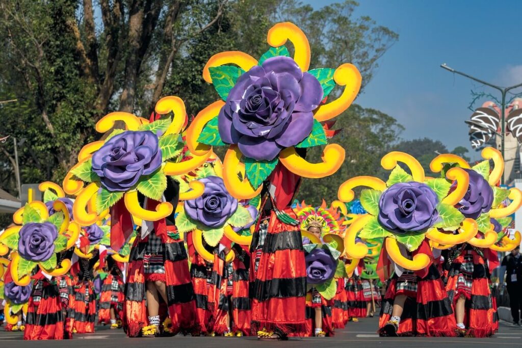 flower dance in Panagbenga Festival in Baguio