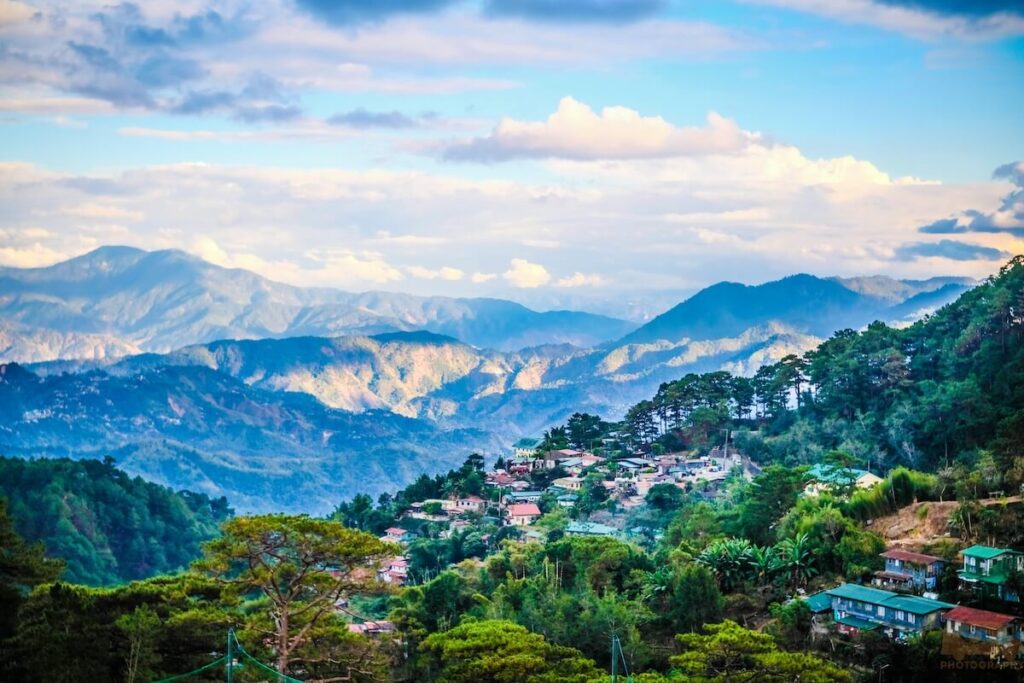 panoramic aerial view of Baguio