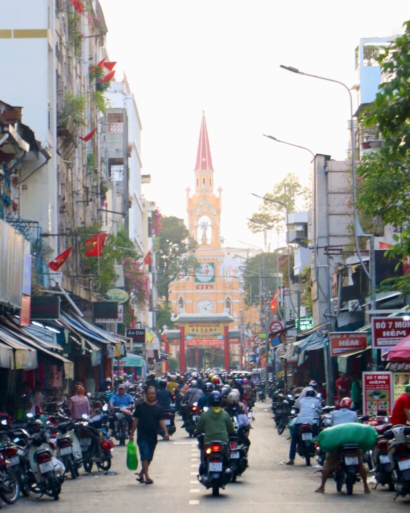 vibrant street life in Ho Chi Minh City