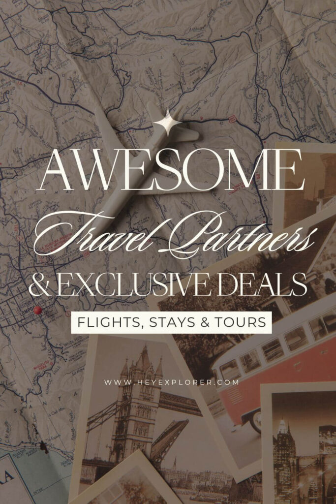 travel partners and exclusive deals - pinterest image