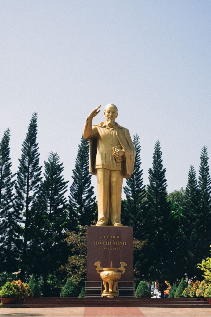 golden Ho Chi Minh statue