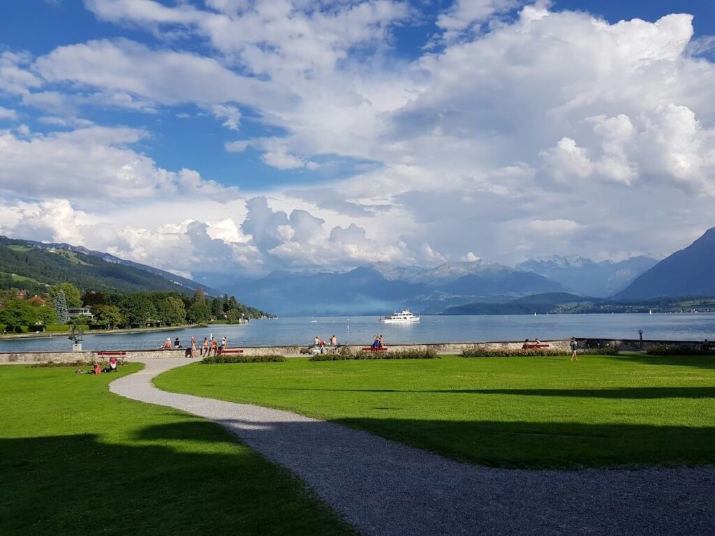 Lake Thun on a sunny day