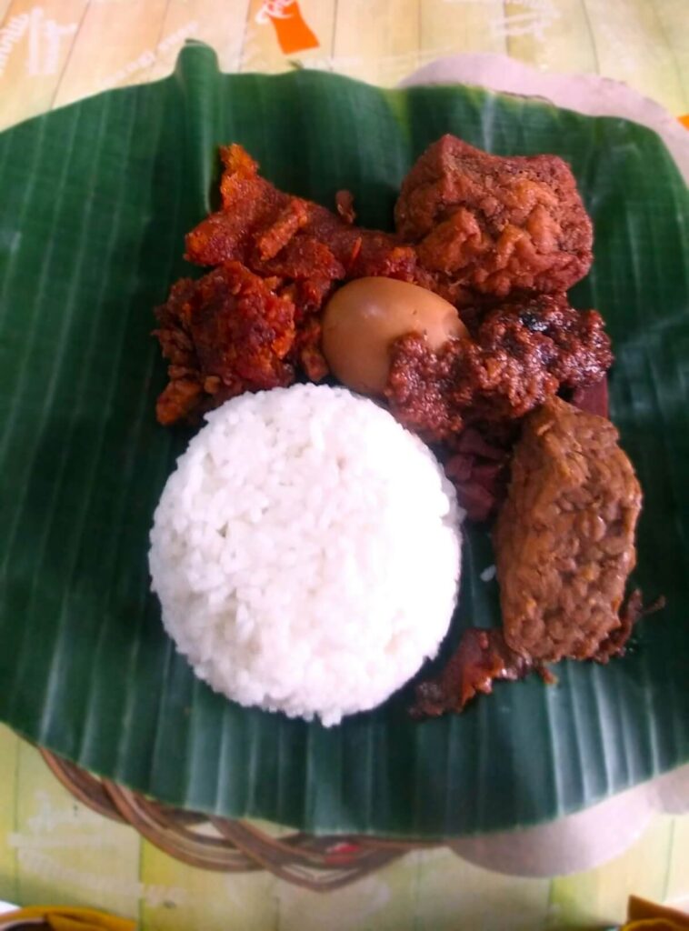 gudeg dish in Yogyakarta