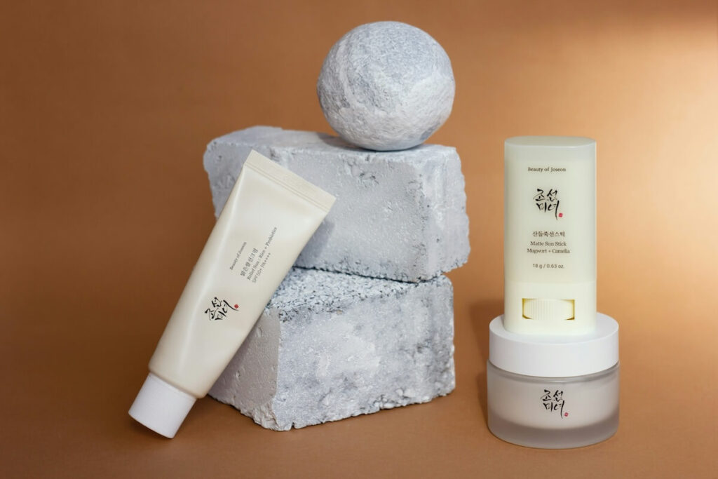 beauty of joseon products on displey