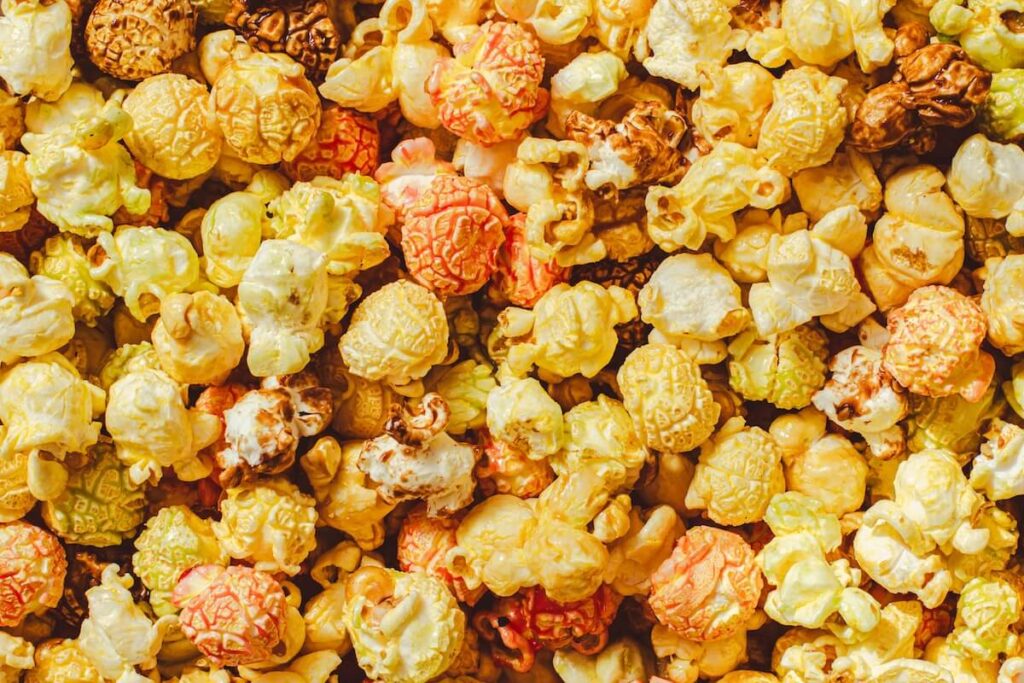 focus on Chicago Mix popcorn
