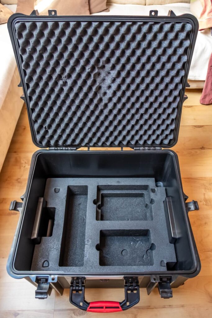 Generic hardcase with foam inlay for technical equipement like cameras and drones
