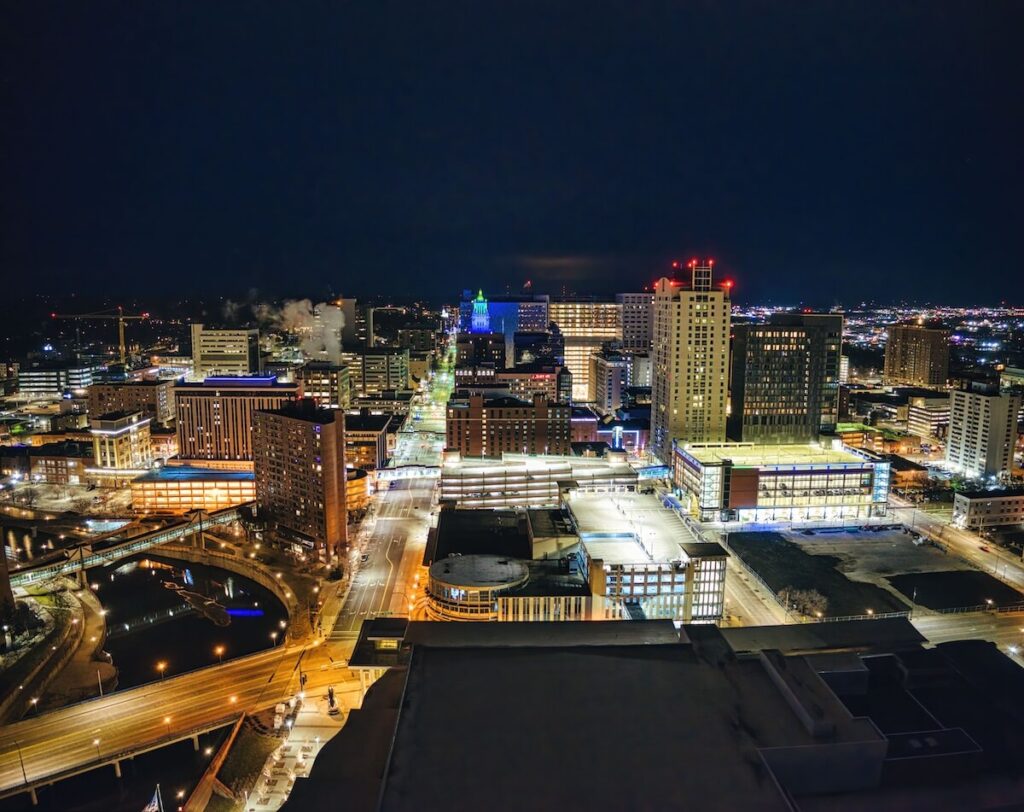 nightscape of Rochester, Minnesota