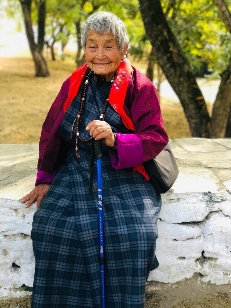 smiling Bhutanese woman