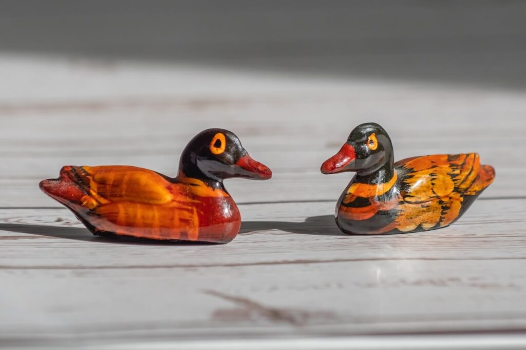 wooden wedding ducks