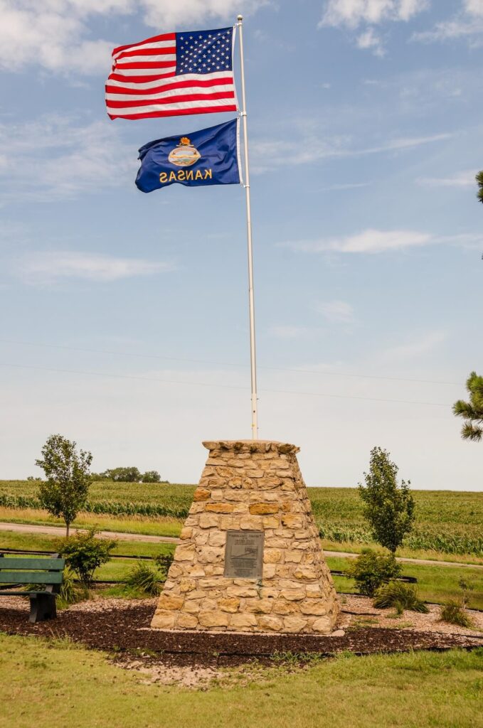 Geographic Center marker in Kansas