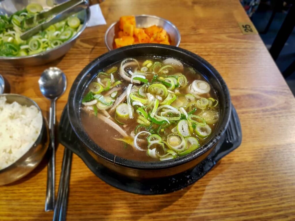 bowl of haejang-guk or hangover soup