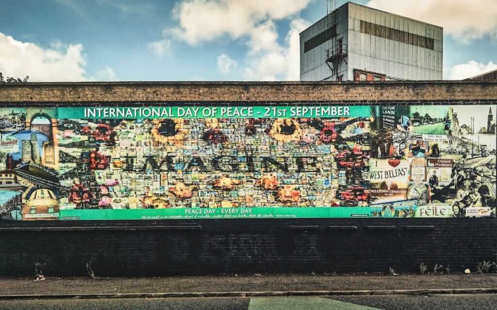 one of the Peace Walls in Belfast