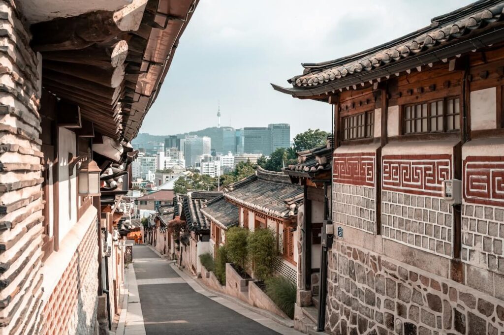 scenery at Bukchon Hanok Village