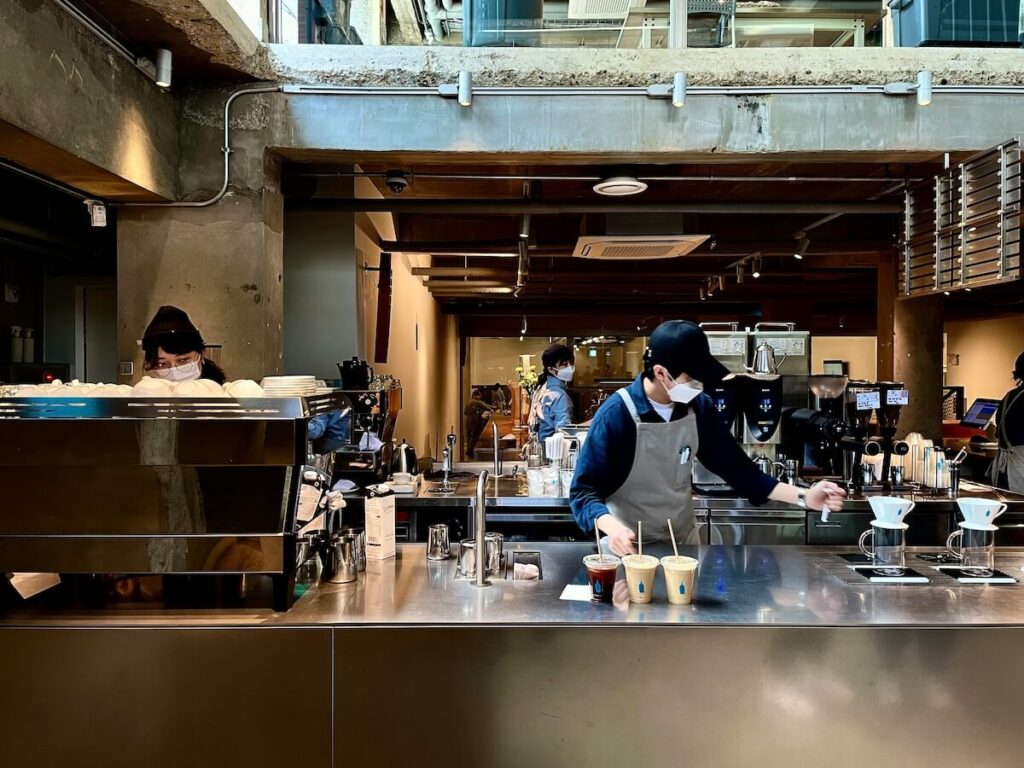 industrial-themed cafe in Seongsu-dong