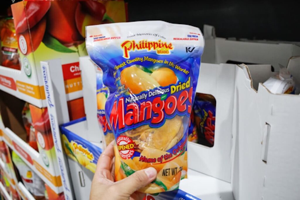 a pack of dried mangoes from Cebu